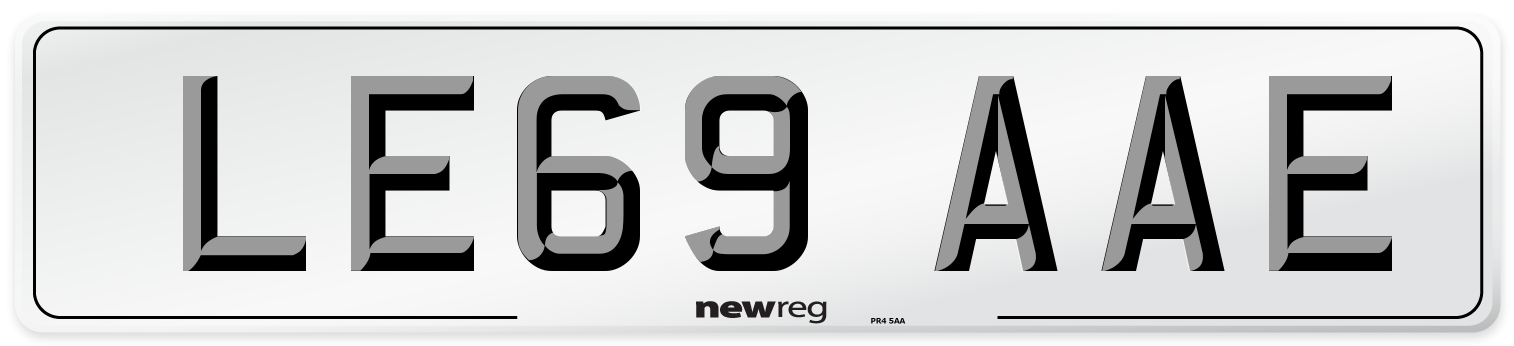 LE69 AAE Number Plate from New Reg